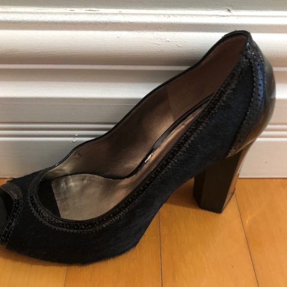 Diane Von Furstenberg peep toe leather heels - Picture 7 of 8